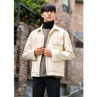 Faux-leather Herrington Jacket In 2 Designs