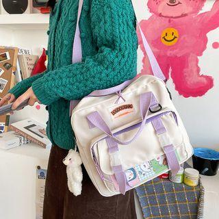 Pvc Panel Zip Crossbody Bag