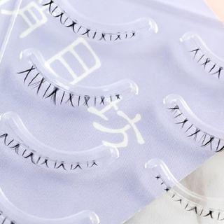 False Eyelashes 4 Pairs - Cross - Black - 0.1cm