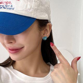 Transparent Bear Earrings Blue - One Size