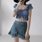 Short-sleeve Swim Top / Skirt / Swim Dress / Set