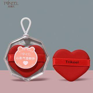 Heart Powder Puff Red - One Size