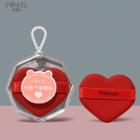 Heart Powder Puff Red - One Size