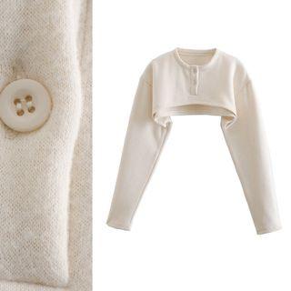 Round Neck Crop Sweatshirt