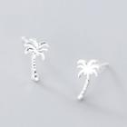 925 Sterling Silver Palm Tree Earring 1 Pair - S925 Silver - One Size