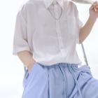 Chain Detail Short-sleeve Shirt