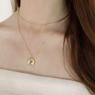Alloy Coin Necklace