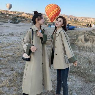 Double Breasted Cropped Trench Coat / Long Trench Coat
