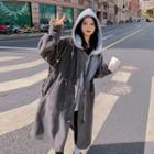 Hooded Fleece Mock Two Piece Coat