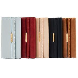 Faux Leather 3-fold Long Wallet
