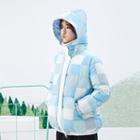 Check Hooded Padded Jacket