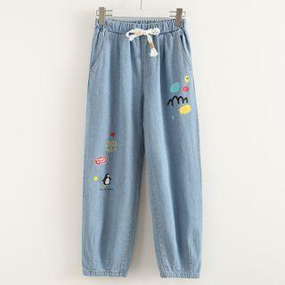 Penguin Print Harem Jeans