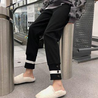 High-waist Woolen Jogger Pants