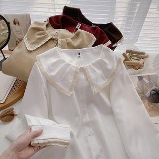 Long-sleeve Peter-pan Collar Shirt