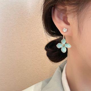 Flower Alloy Swing Earring 1 Pair - Blue - One Size