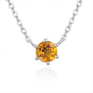 925 Silver Semi-precious Stone Citrine Necklace 16