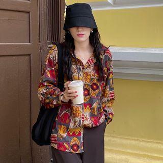 Print Shirt Red & Yellow - One Size