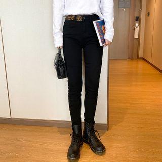 Stretched Straight-cut Jeans