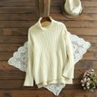 Mock-neck Sweater Off-white - One Size