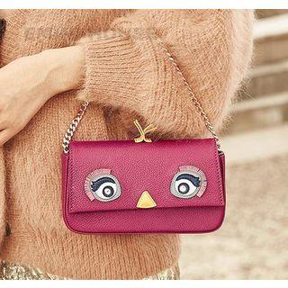 Genuine Leather Chicken Applique Shoulder Bag