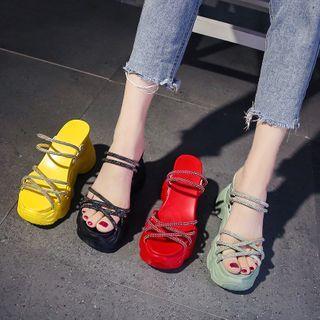 Chunky Platform Wedge Strappy Sandals