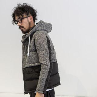 Patchwork Hooded Coat