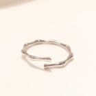 Metal Open Ring Bamboo Ring - Silver - One Size