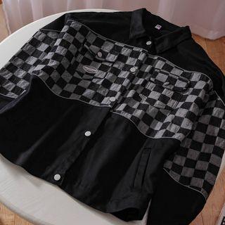 Checkered Panel Jacket