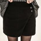 Button-trim Mini Skirt
