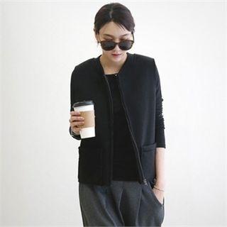 Dual-pocket Zip-up Vest