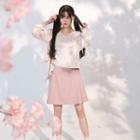 Hanfu Plain Pullover / A-line Skirt