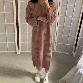 Midi Sweater Dress Pink - One Size