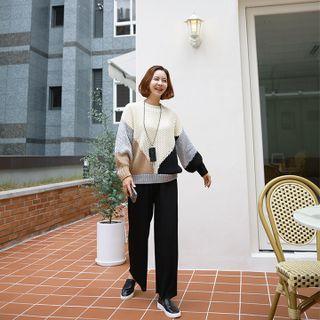 Woolen Color-block Sweater