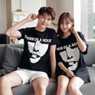 Couple Matching Printed T-shirt Dress / T-shirt