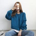 Round-neck Drop-shoulder M Lange Sweater
