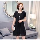 Short Sleeve Chiffon Dress