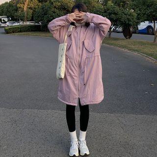 Padded Hooded Parka Purple - One Size
