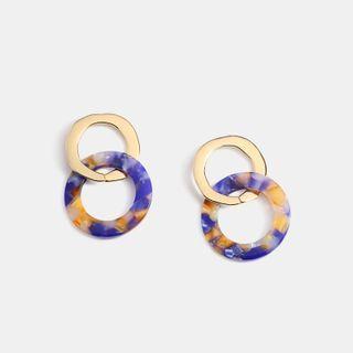 Acetate Hoop Dangle Earring 1 Pair - One Size
