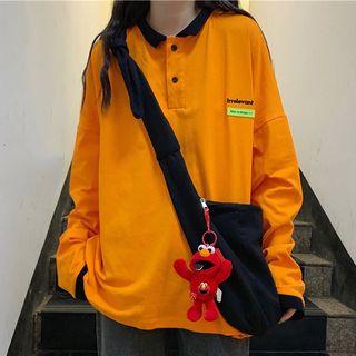 Letter Polo Sweatshirt