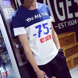 Short-sleeve Lettering Number T-shirt