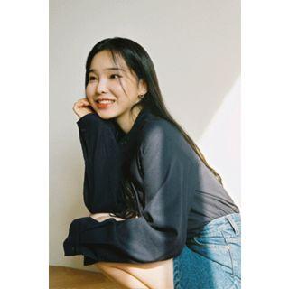 Shirred-panel Blouse