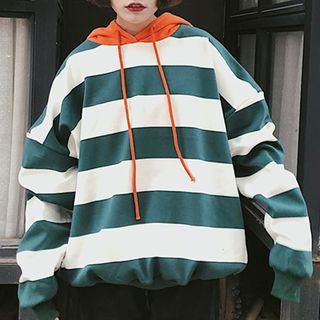 Striped Color Block Hoodie
