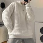 Hooded Pattern Oversized Sweater