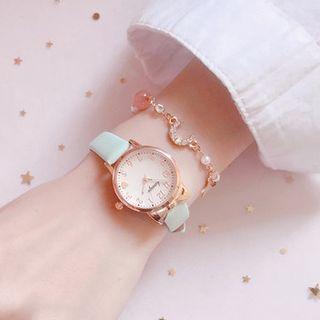 Set: Cat Ear Strap Watch + Bracelet