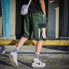 Buckled Colorblock Cargo Shorts
