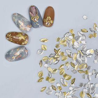 Metallic Leaf Nail Art Decoration