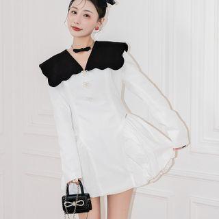 Collared A-line Shirtdress