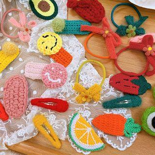 Set Of 4: Knit Hair Clips