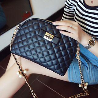 Quilted Chain Strap Cross Body Bag
