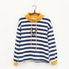 Striped Drawstring Pullover